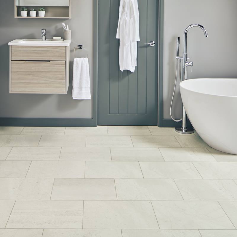 Karndean Honed Oyster Slate Bathroom Flooring