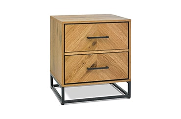 Riva Rustic Oak 2 Drawer Nightstand