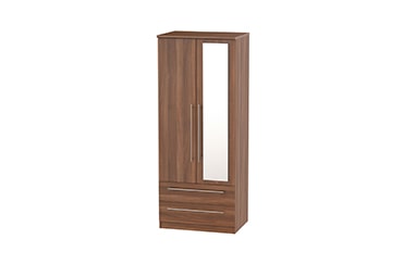 Sherwood 2 Drawer Mirror Wardrobe