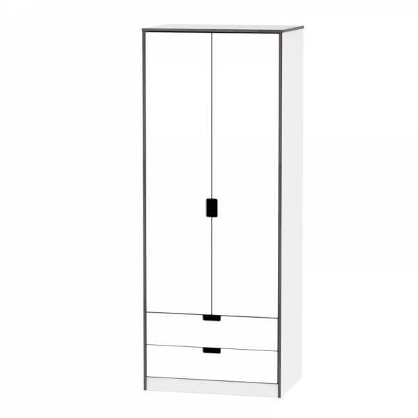 Shanghai - 2 Drawer Wardrobe - Multiple colours available