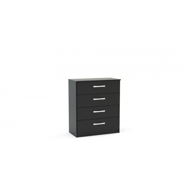 Lynx 4 Drawers Chest - Black