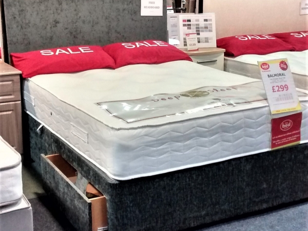 Balmoral Two Drawer Divan Set + Headboard