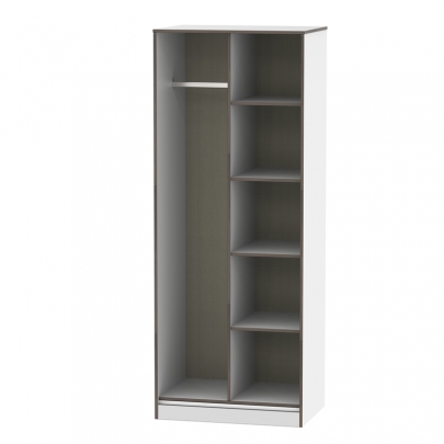 Welcome Furniture - Shanghai - Open Shelf Wardrobe - Multiple colours available - White