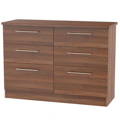 Welcome Furniture - Sherwood - 6Drw Midi Chest - Multiple colours available - White