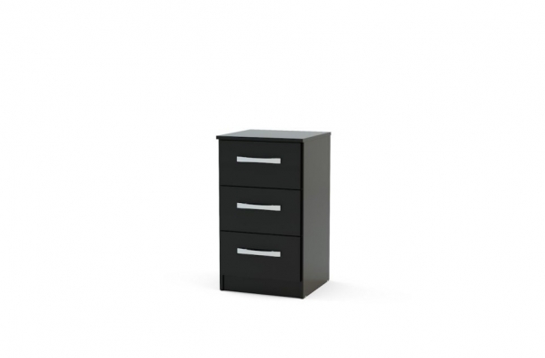 Birlea - Lynx 3 Drawers Bedside - Black