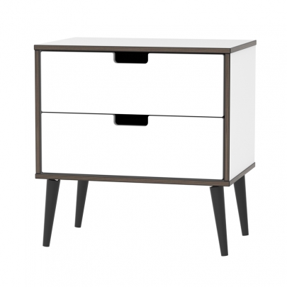 Welcome Furniture - Shanghai - 2Drw Midi Chest - Multiple colours available - White