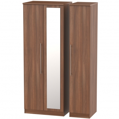 Welcome Furniture - Sherwood - Tall Triple Mirror Wardrobe - Multiple colours available - White