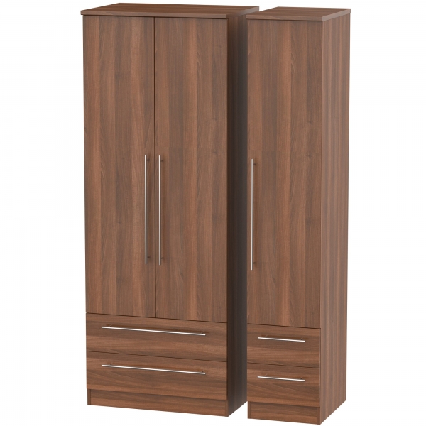 Sherwood - Tall Triple 4 Drawer Wardrobe - Multiple colours available