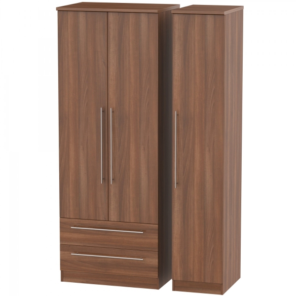Sherwood - Tall Triple 2 Drawer Wardrobe - Multiple colours available